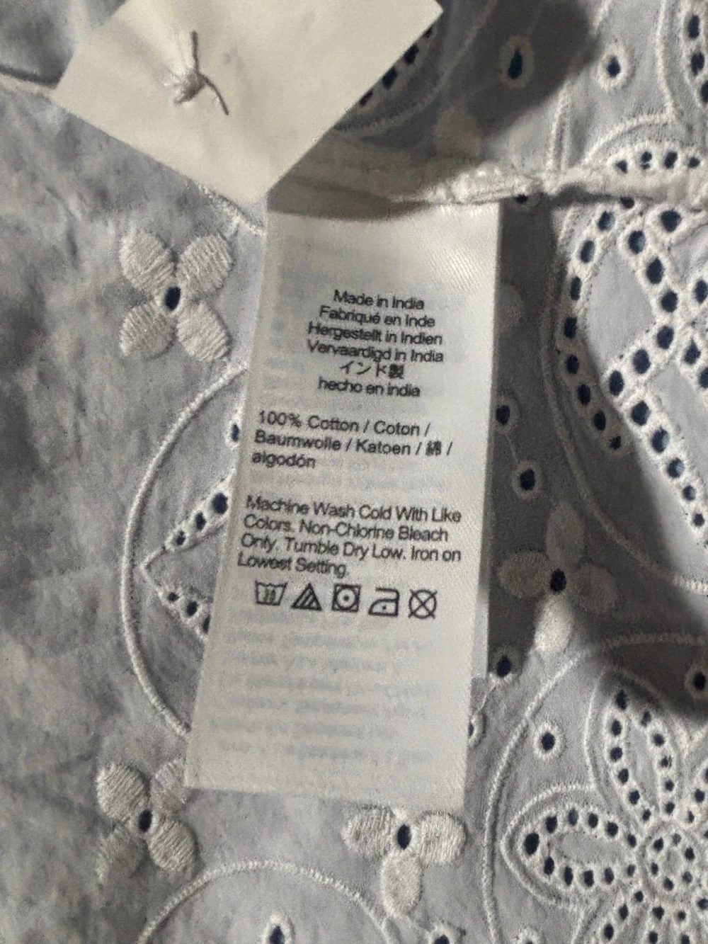 Madewell NWT White Eyelet Embroidered Pintuck Blouse Top Size S MSRP $110